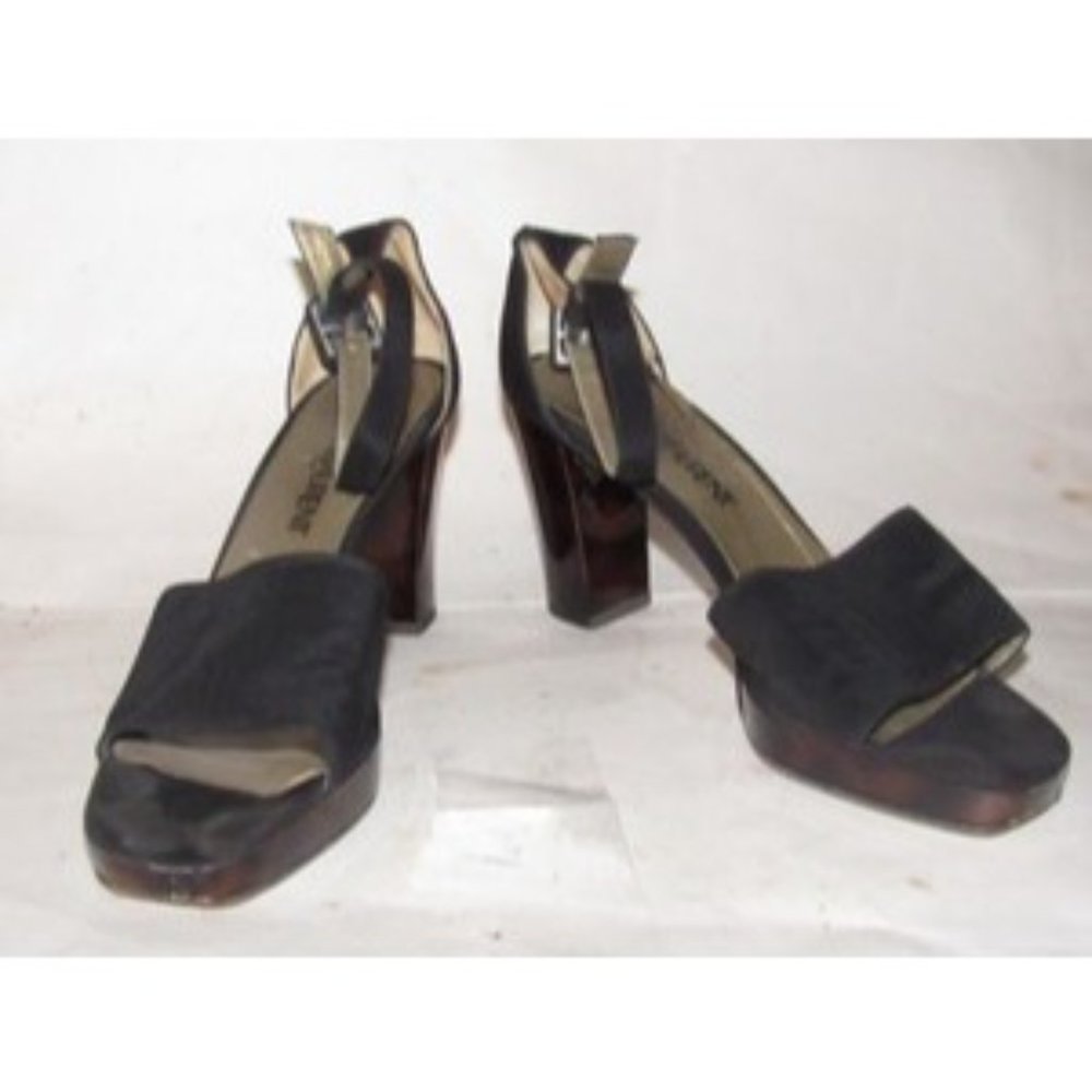 Saint Laurent MOD Black w Tortoise Shell Open Toe - Picture 10 of 12
